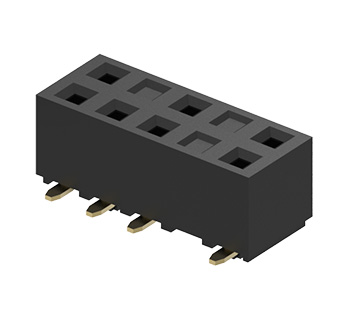 TSW Series 2.54 mm Header 56 Contacts Through Hole Pack of 5 2 Rows, TSW-128-08-S-D Board-To-Board Connector 