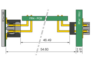 PCB stacking connectors above 50mm
