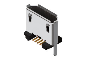 Vertical Micro USB Receptacle - SMT short stakes