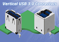 Vertical USB3 Connectors – A & B Types