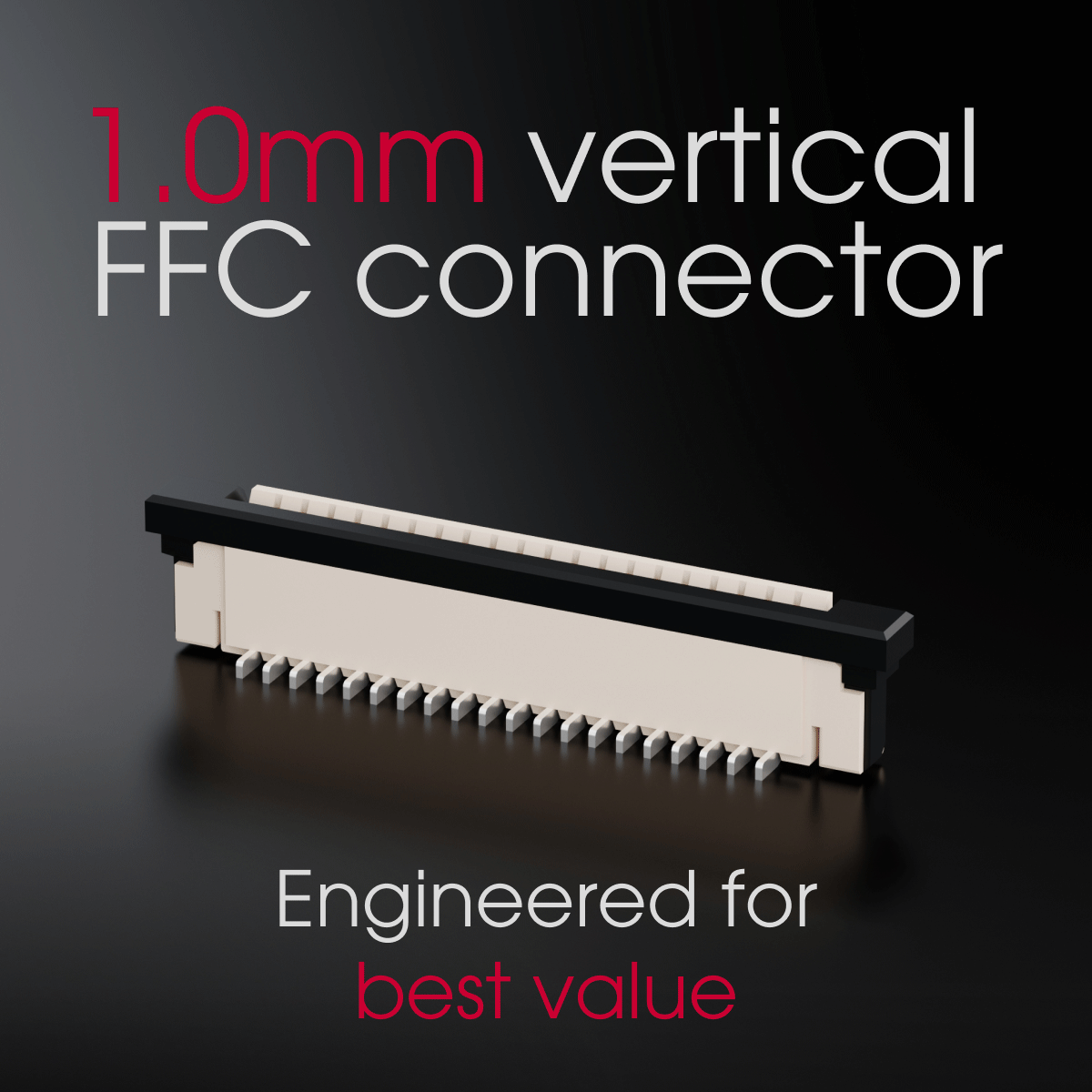 Vertical 1.00mm FFC connector