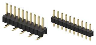 Header Right Angle Pack of 20 2.54 mm Board-To-Board Connector Through Hole, TSW-105-12-S-D-RA TSW Series 10 Contacts 