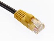 RJ45 Cat5e plug with yellow overmold