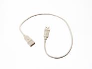 USB2.0 Cable assembly including cable mounted socket with white overmold