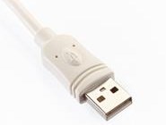 USB2.0 plug type A with white overmould