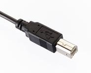 USB B plug straight overmolded