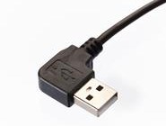 USB plug type A right angle overmolded